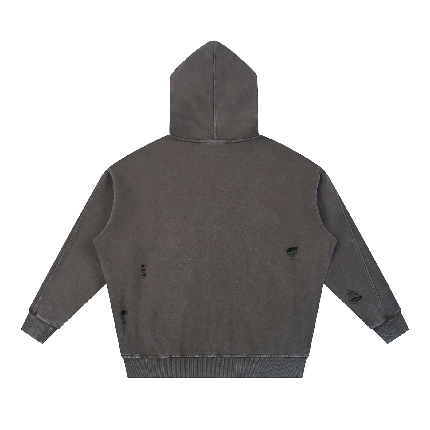 Snow Washed Distressed Hoodie