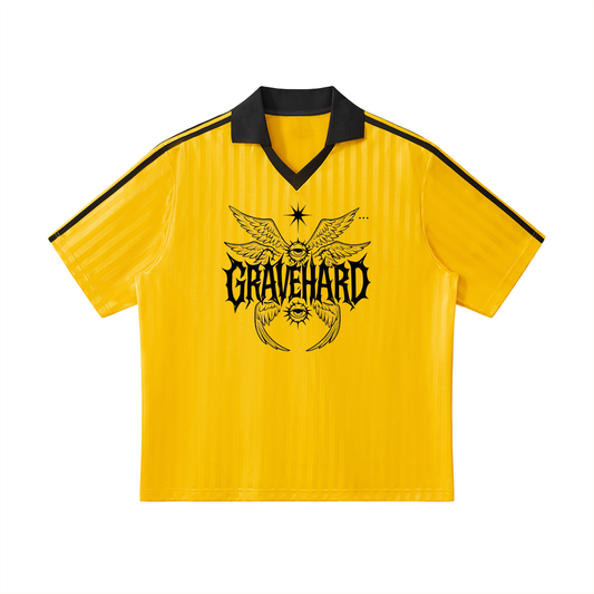 Contrast Collar Striped Jersey