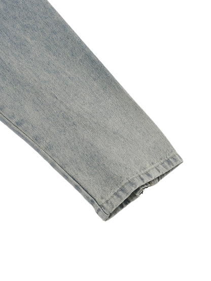Vintage Wash Zip Denim Jacket